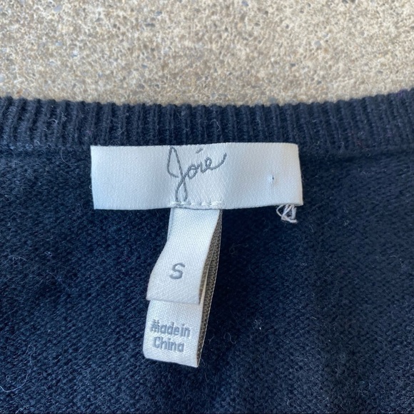 Joie Shatoria Wool Cashmere Sweater V Neck Womens Black Small - Picture 3 of 6